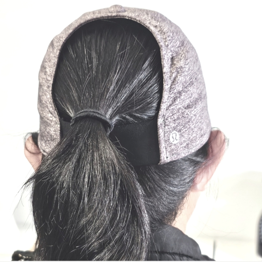 Lululemon Women's OS Baller Hat Run Ponytail Heathered Gray Soft Packable Hat - Picture 8 of 13